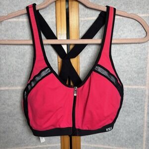 Victoria Secret Incredible Knockout Front Close Sport Bra 32D Racerback Neon‎